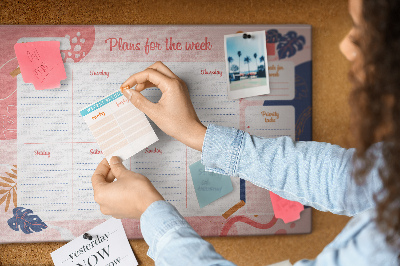 Agenda semanal con diseño de motivos vegetales