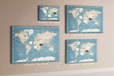 Pizarra de corcho mapa del viejo mundo con fondo delicado