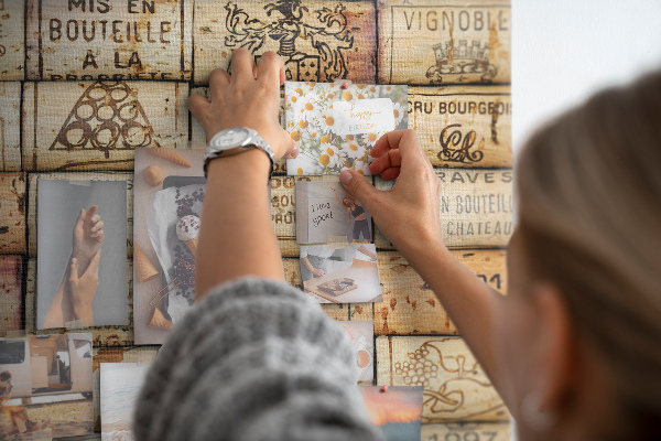 Tablero de corcho decorado Tapones de corcho para vino en varios diseños