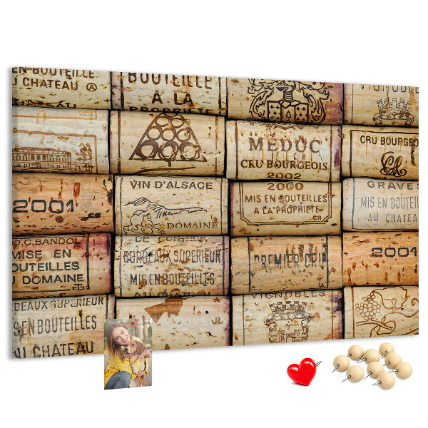 Tablero de corcho decorado Tapones de corcho para vino en varios diseños