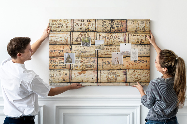 Tablero de corcho decorado Tapones de corcho para vino en varios diseños