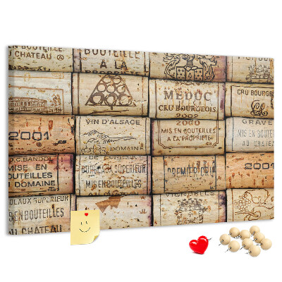 Tablero de corcho decorado Tapones de corcho para vino en varios diseños