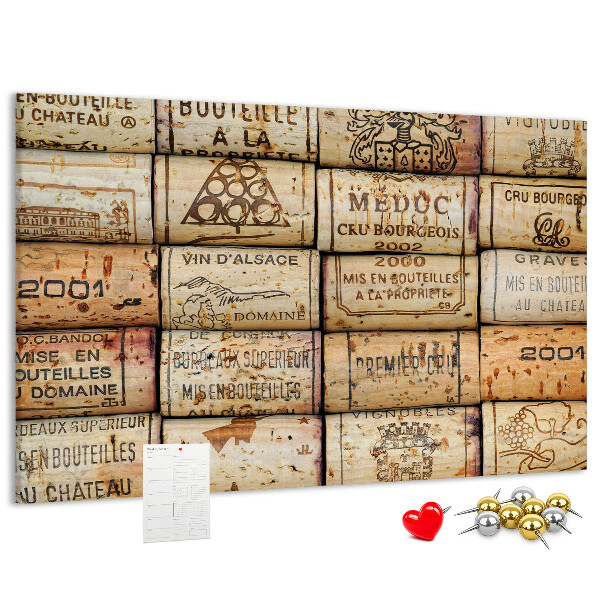 Tablero de corcho decorado Tapones de corcho para vino en varios diseños