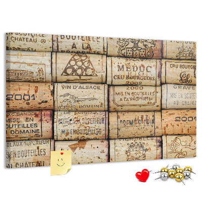 Tablero de corcho decorado Tapones de corcho para vino en varios diseños