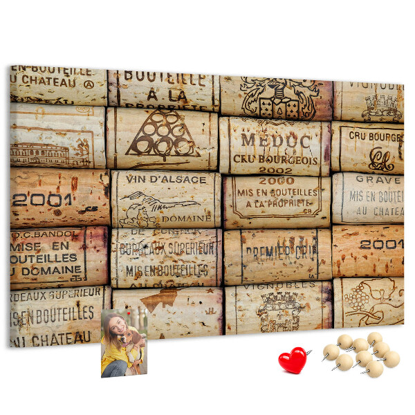 Tablero de corcho decorado Tapones de corcho para vino en varios diseños
