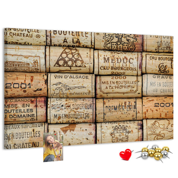 Tablero de corcho decorado Tapones de corcho para vino en varios diseños