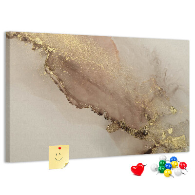 Tablero de anuncios Paisaje abstracto con detalles dorados