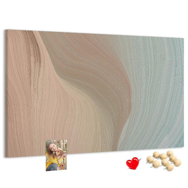 Tablero de anuncios diseño de ondas delicadas en tonos pastel