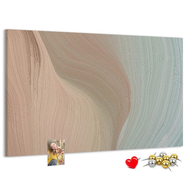 Tablero de anuncios diseño de ondas delicadas en tonos pastel
