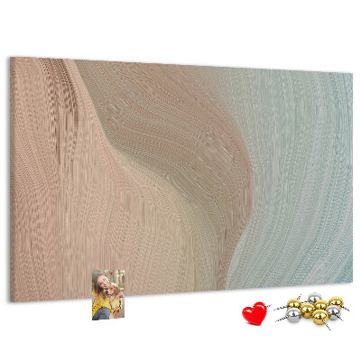 Tablero de anuncios diseño de ondas delicadas en tonos pastel