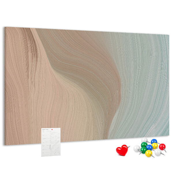 Tablero de anuncios diseño de ondas delicadas en tonos pastel