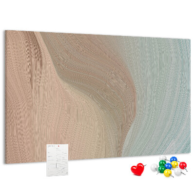Tablero de anuncios diseño de ondas delicadas en tonos pastel