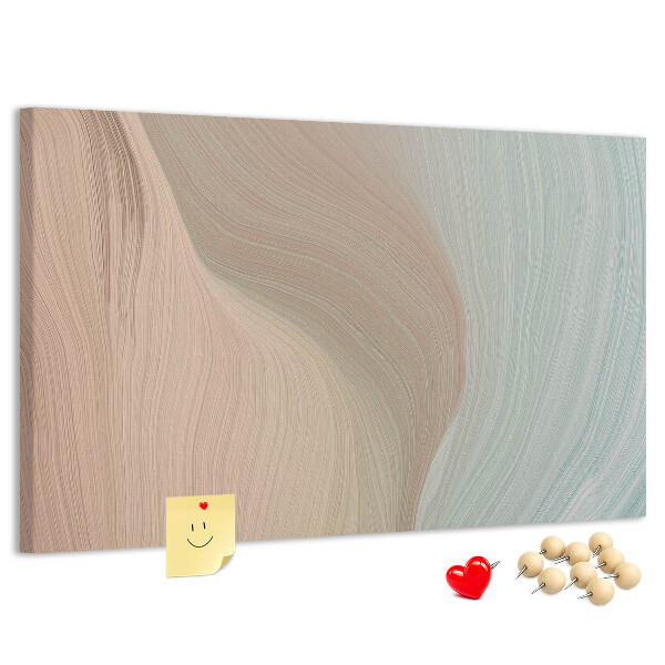 Tablero de anuncios diseño de ondas delicadas en tonos pastel