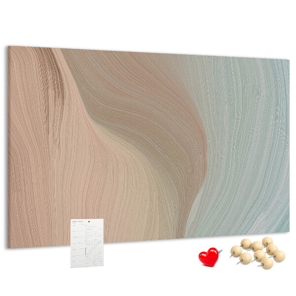 Tablero de anuncios diseño de ondas delicadas en tonos pastel