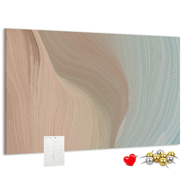 Tablero de anuncios diseño de ondas delicadas en tonos pastel