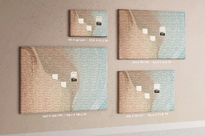 Tablero de anuncios diseño de ondas delicadas en tonos pastel
