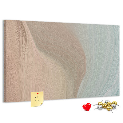 Tablero de anuncios diseño de ondas delicadas en tonos pastel