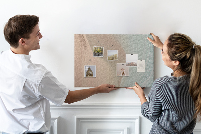 Tablero de anuncios diseño de ondas delicadas en tonos pastel