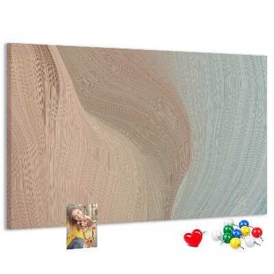 Tablero de anuncios diseño de ondas delicadas en tonos pastel