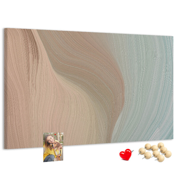 Tablero de anuncios diseño de ondas delicadas en tonos pastel