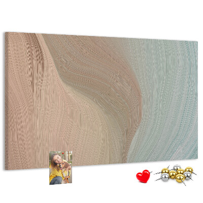 Tablero de anuncios diseño de ondas delicadas en tonos pastel