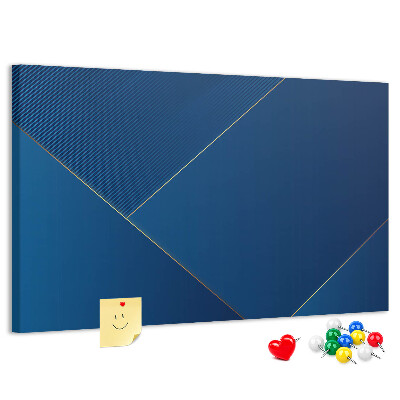 Tablero de anuncios Elegantes diseños geométricos en tonos azules.