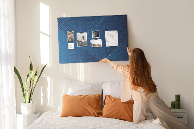 Tablero de anuncios con elegantes diseños geométricos en tonos azules