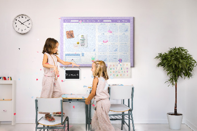 Tablero de anuncios agenda anual en colores pastel
