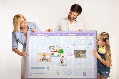 Tablero de anuncios agenda anual en colores pastel