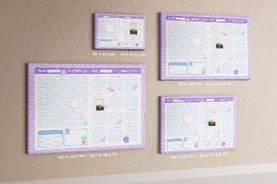 Tablero de anuncios agenda anual en colores pastel