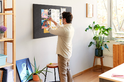 Tablero de corcho decorado Mensaje positivo sobre fondo oscuro