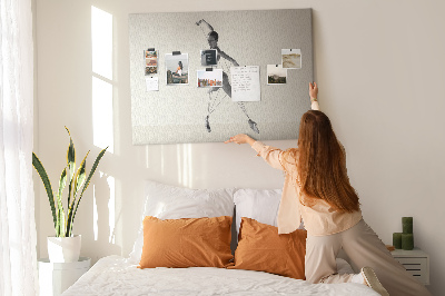 Tablero de corcho decorativo silueta danzante con líneas finas