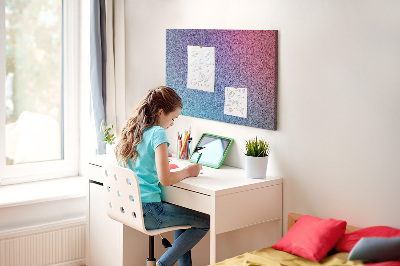 Tablero de corcho decorativo con degradado de color en tonos morados