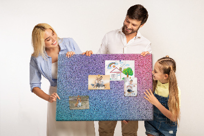 Tablero de corcho decorativo con degradado de color en tonos morados