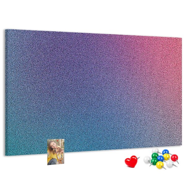 Tablero de corcho decorativo con degradado de color en tonos morados