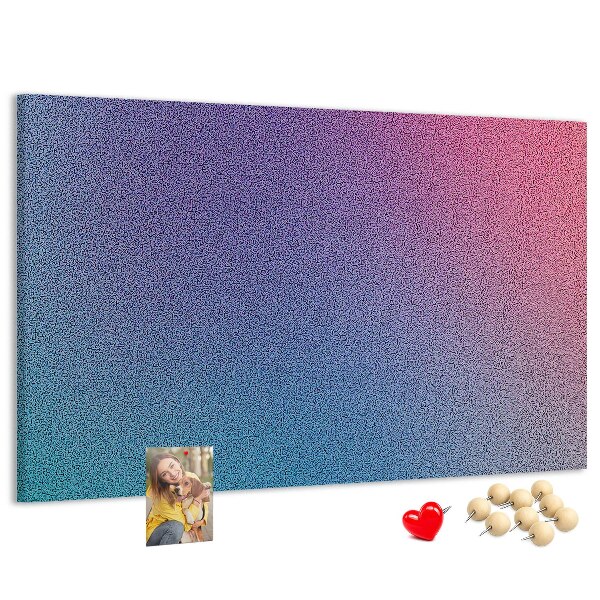 Tablero de corcho decorativo con degradado de color en tonos morados