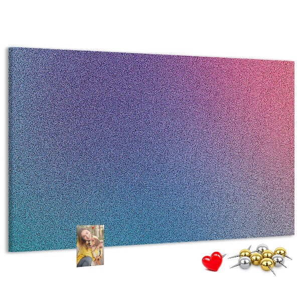 Tablero de corcho decorativo con degradado de color en tonos morados
