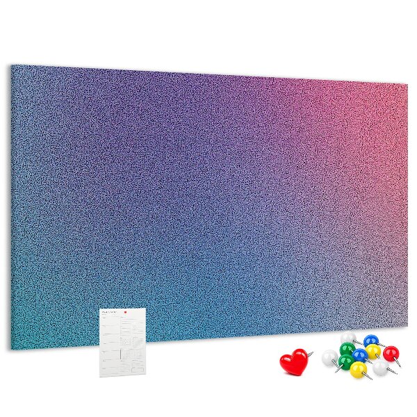 Tablero de corcho decorativo con degradado de color en tonos morados
