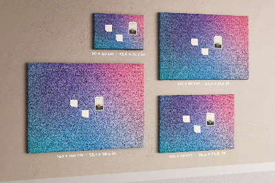 Tablero de corcho decorativo con degradado de color en tonos morados