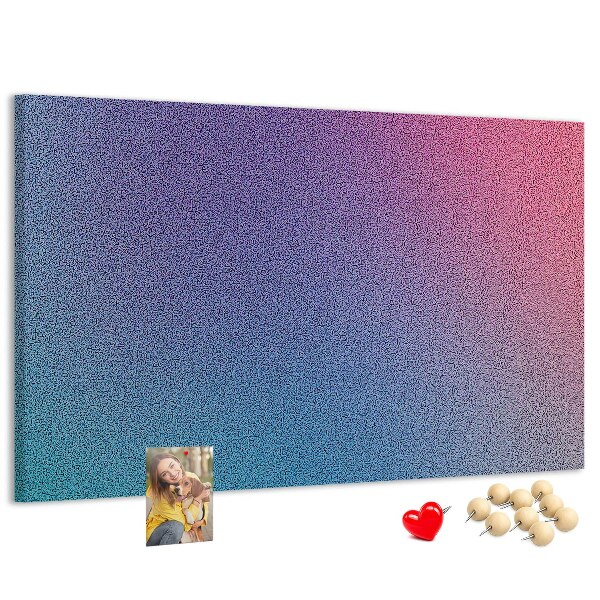 Tablero de corcho decorativo con degradado de color en tonos morados