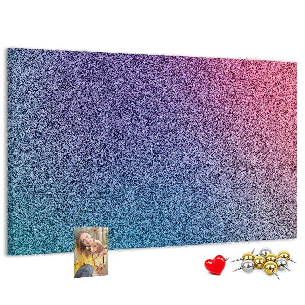 Tablero de corcho decorativo con degradado de color en tonos morados