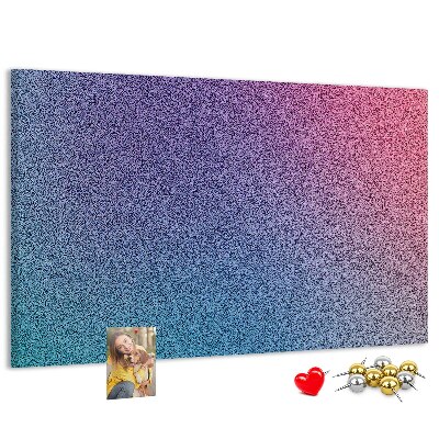 Tablero de corcho decorativo con degradado de color en tonos morados