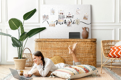 Tablero de corcho decorativo con estilo elegante para tus mejores recuerdos