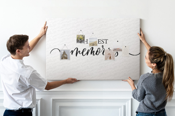 Tablero de corcho decorativo con estilo elegante para tus mejores recuerdos
