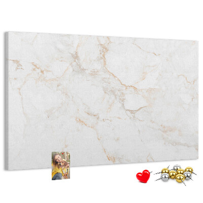 Tablero de anuncios con elegante estampado de mármol en tonos claros