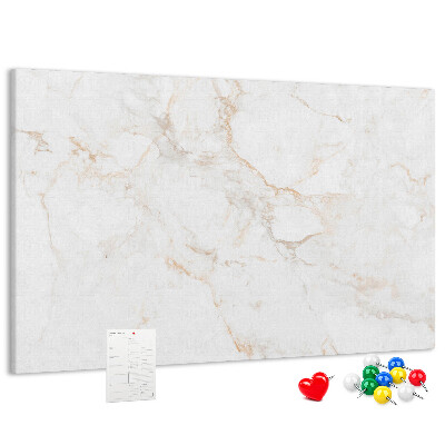 Tablero de anuncios con elegante estampado de mármol en tonos claros