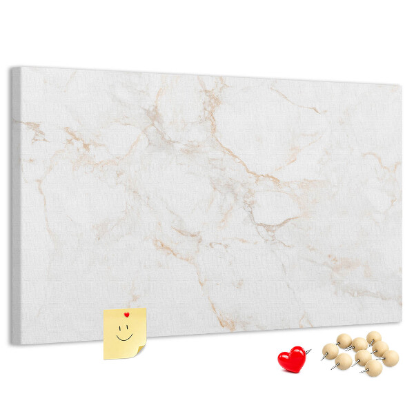 Tablero de anuncios con elegante estampado de mármol en tonos claros