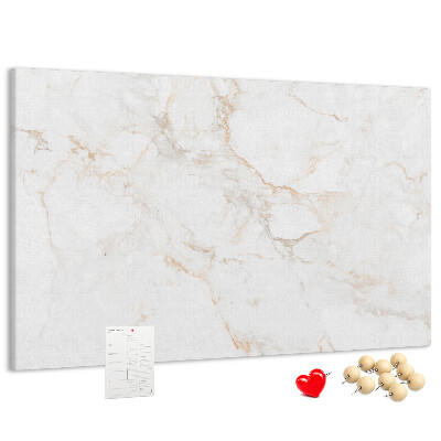 Tablero de anuncios con elegante estampado de mármol en tonos claros