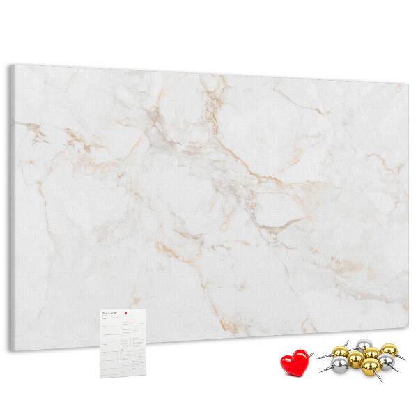 Tablero de anuncios con elegante estampado de mármol en tonos claros