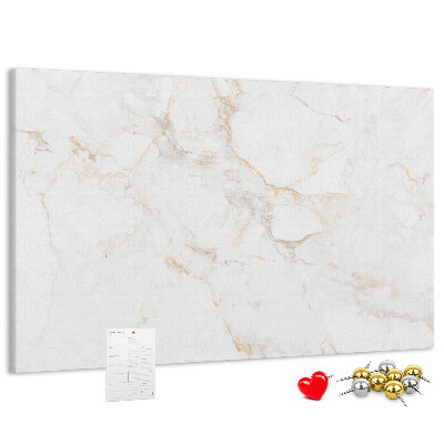 Tablero de anuncios con elegante estampado de mármol en tonos claros